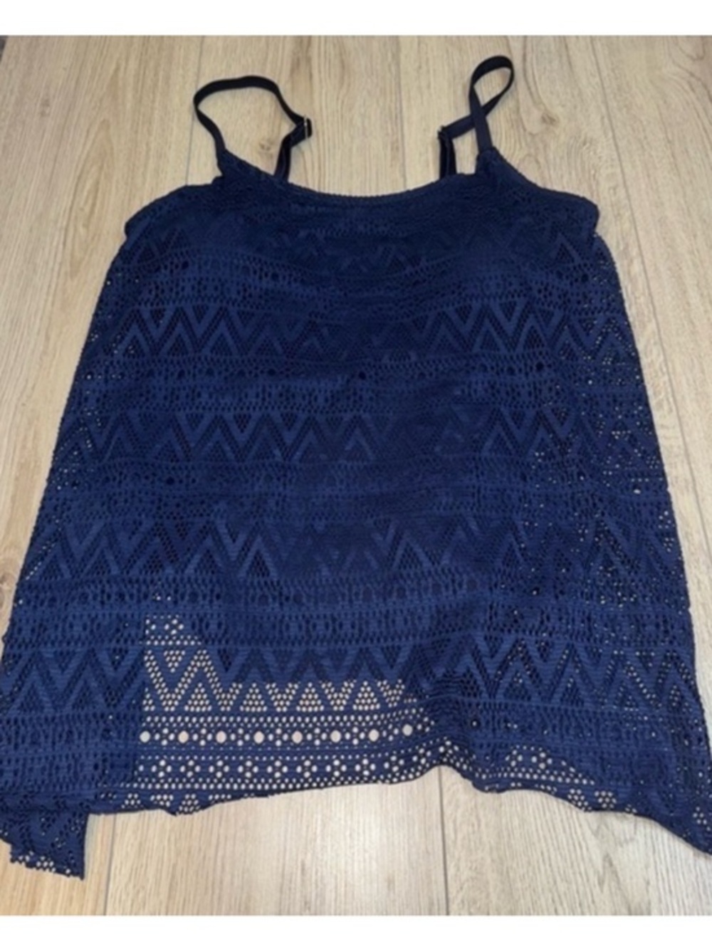 Blue swimsuit top swimwear